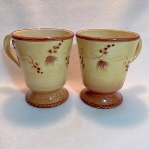 Fitz and Floyd  Ceramic Rustic Mugs